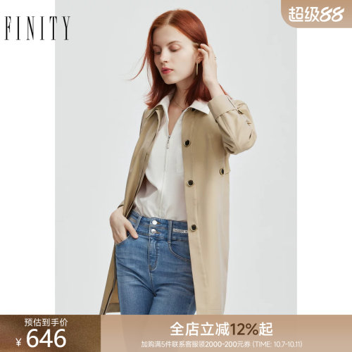 简约中长款风衣FINITY通勤
