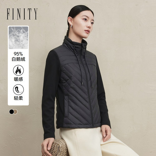 FINITY菲妮迪95%鹅绒羽绒服2026冬季新款立领质感显瘦保暖外套女