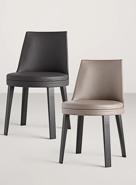 德国MORE咖啡椅设计师扶手餐凳家用轻奢意大利Frag真皮金属餐椅