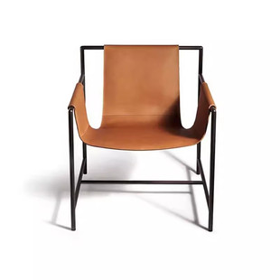 意式极简 Poltrona Frau北欧轻奢客厅Ming's Heart简约扶手椅复刻