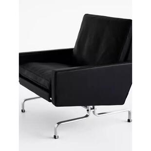 意式极简Fritz Hansen北欧轻奢PK31皮艺客厅阳台休闲扶手椅子复刻