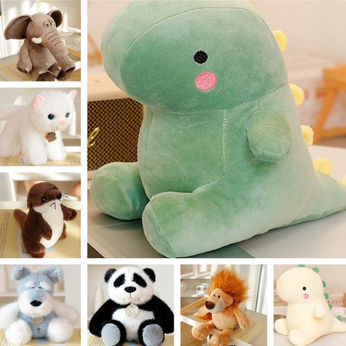 可爱卡通动物毛绒公仔抱抱枕