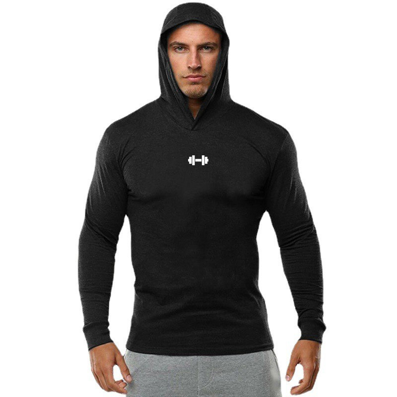 秋季运动服健身连帽卫衣男