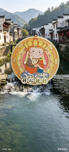 景德镇陶瓷博物馆真的无语了变脸无语佛开心就好金属强磁吸冰箱贴