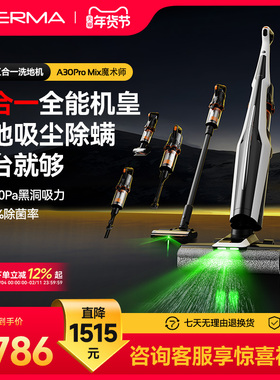 德尔玛洗地机A30Promix家用躺平吸拖洗一体机多功能吸尘器拖地机