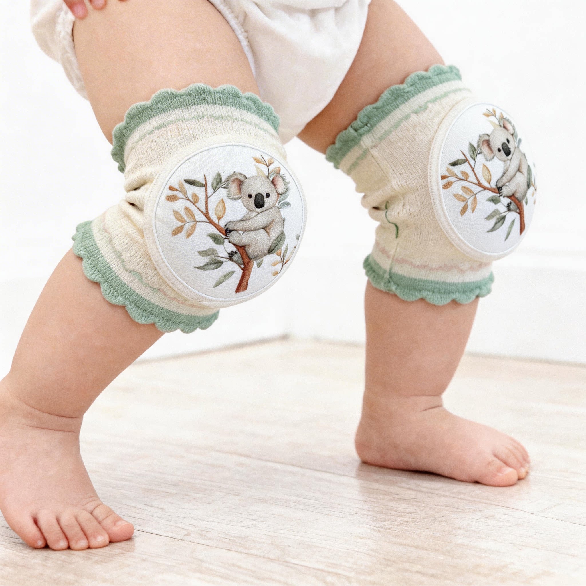 春夏季薄款宝宝护膝婴儿纯棉透气防摔爬行儿童学步护膝盖神器