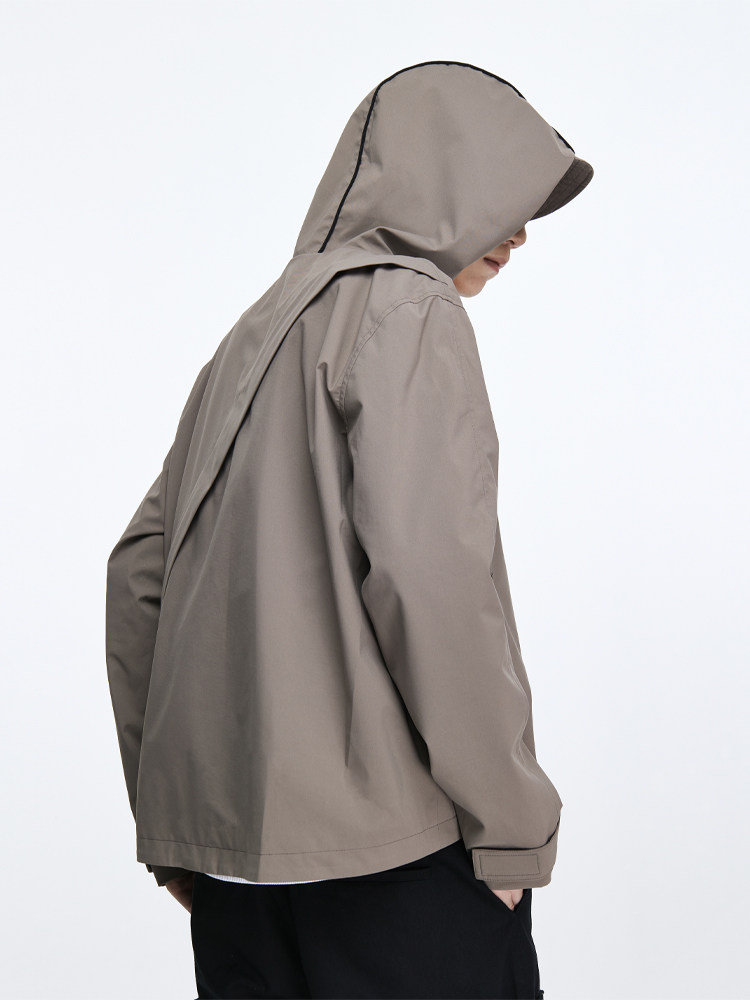 潮适中秋冬防水冲锋衣可变包