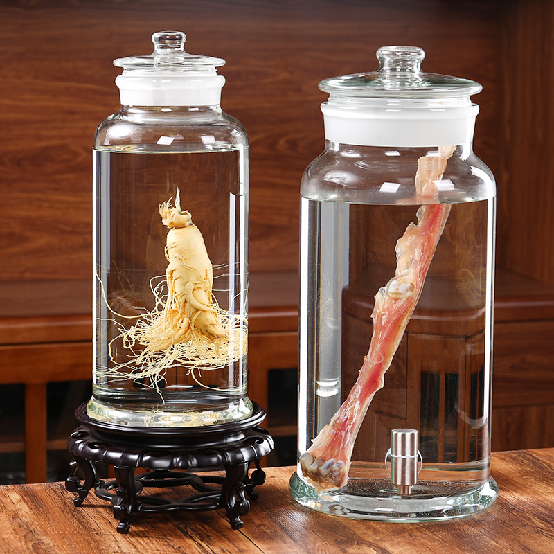 磨砂密封泡酒专用玻璃酒瓶高档