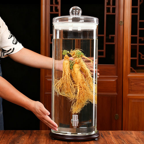 带龙头高硼硅玻璃泡酒专用酒瓶