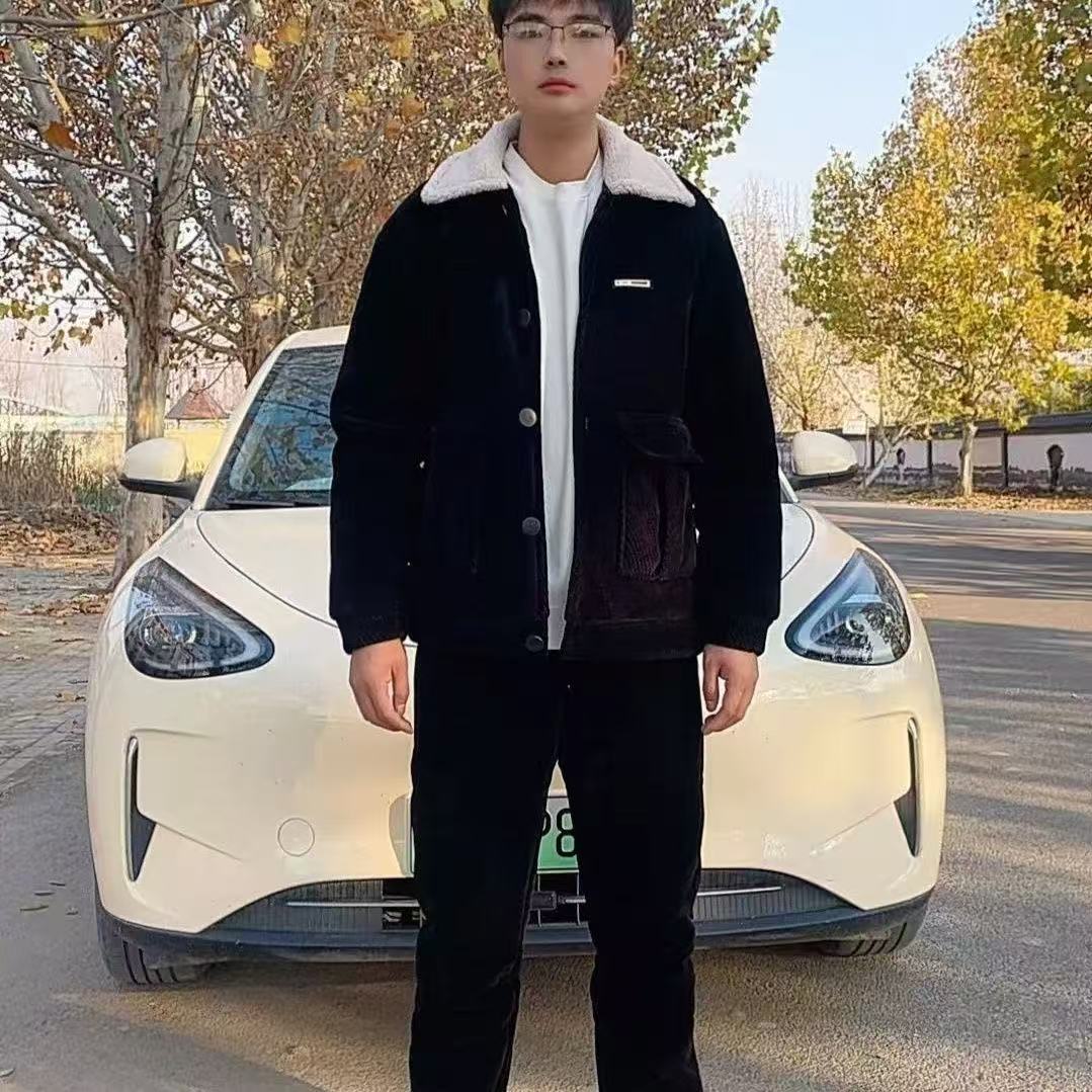 三层复合加厚棉袄男套装