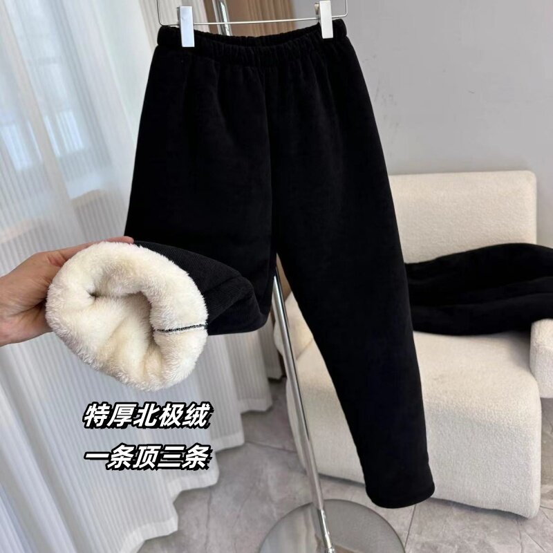 女士棉裤保暖裤打底裤修身妈妈冬季保暖裤三层加厚可外穿超厚修身