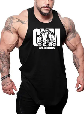 肌肉男健身背心男无袖运动训练服