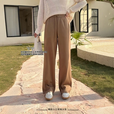 韩系时尚百搭显瘦直筒裤女休闲裤