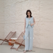 SANER女装 套装 2025夏季 特价 新款 时尚 韩版 显瘦马甲2件套823270