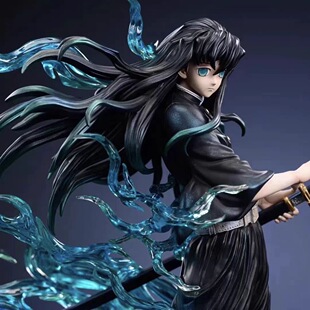 鬼灭之刃简刻gk霞柱时透无一郎手办九柱模型动漫摆件周边生日礼物