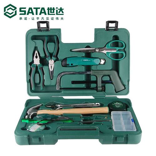 世达工具套装家用五金工具组套电工维修工具箱包大全06008