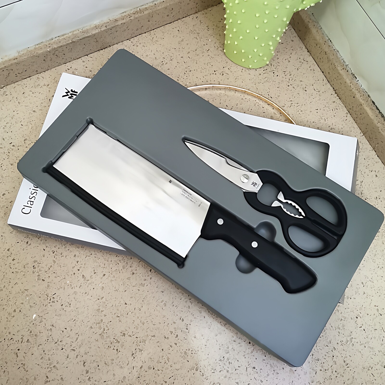 德国WMF菜刀 切肉刀 切片刀 厨房剪刀2件套大剪刀