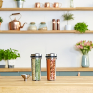 英国进口COLE MASON透明亚克五合一调料罐调料瓶粗细孔设计