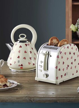 英国Russell Hobbs领豪 EmmaBridgewater 心形电水壶面包机多士炉