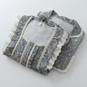 2026法式 复古碎花家居服薄款 方领蕾丝睡衣女生纯棉纱收口长袖 长裤