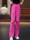 冰丝速干工装 裤 女款 2025新款 小个子夏天粉色休闲运动直筒舞蹈裤 子
