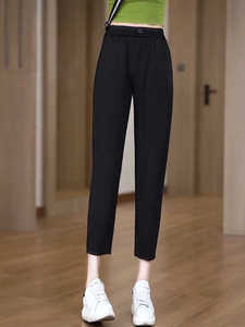 冰丝裤子女2025新款夏季薄款小个子休闲时尚九分哈伦裤女士速干裤