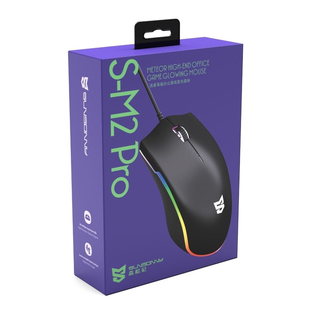 森松尼m2pro发光游戏鼠标变色办公灵敏有线USB吃鸡七彩光专用