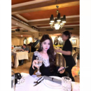 显瘦连衣裙 针织长裙子设计感修身 木子李 李早秋花边蕾丝V领长袖