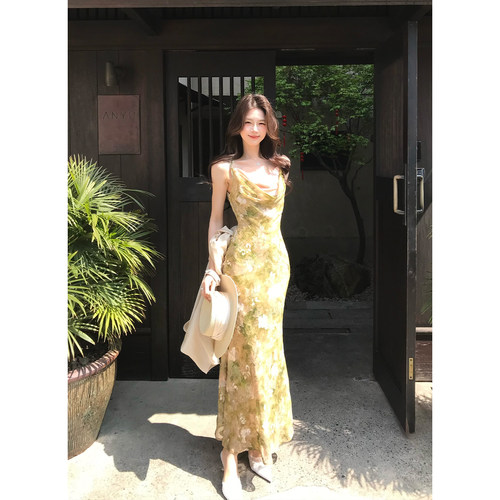 木子李的李新中式吊带连衣裙