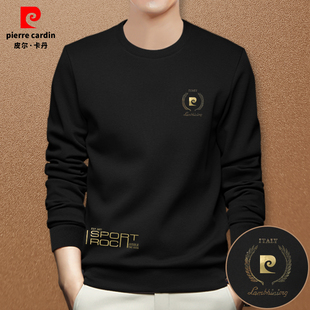 帅气潮流百搭套头外穿打底上衣男 秋冬季 皮尔卡丹新款 圆领卫衣男士