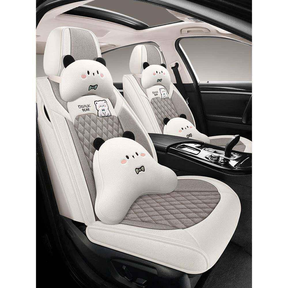 汽车座套亚麻四季通用坐垫布艺大众宝来朗逸速腾高尔夫座椅套全包