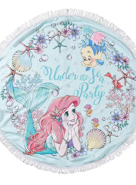 日本爱丽儿爱丽丝三眼仔史迪奇长发公主法兰绒毛毯圆毯