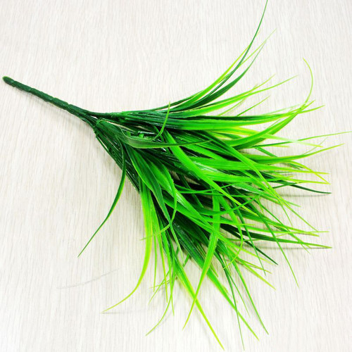 仿真草塑料小草绿色仿真花假花绿植盆栽栅栏装饰插花配材假草新款