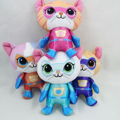 现货跨境热销超级小猫战队Superkitties plush毛绒玩具公仔玩偶