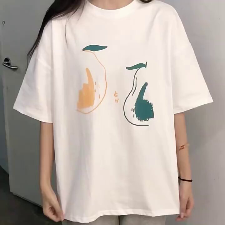 短袖宽松款适中印花纯棉