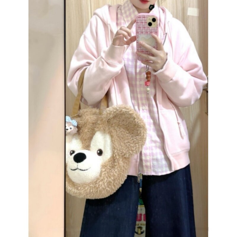 重磅粉色连帽卫衣女春秋新款韩系宽松休闲开衫拉链小个子百搭外套