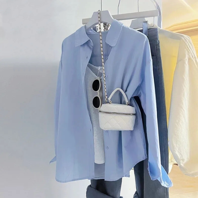 品牌剪标撤柜轻奢高档长袖衬衫女