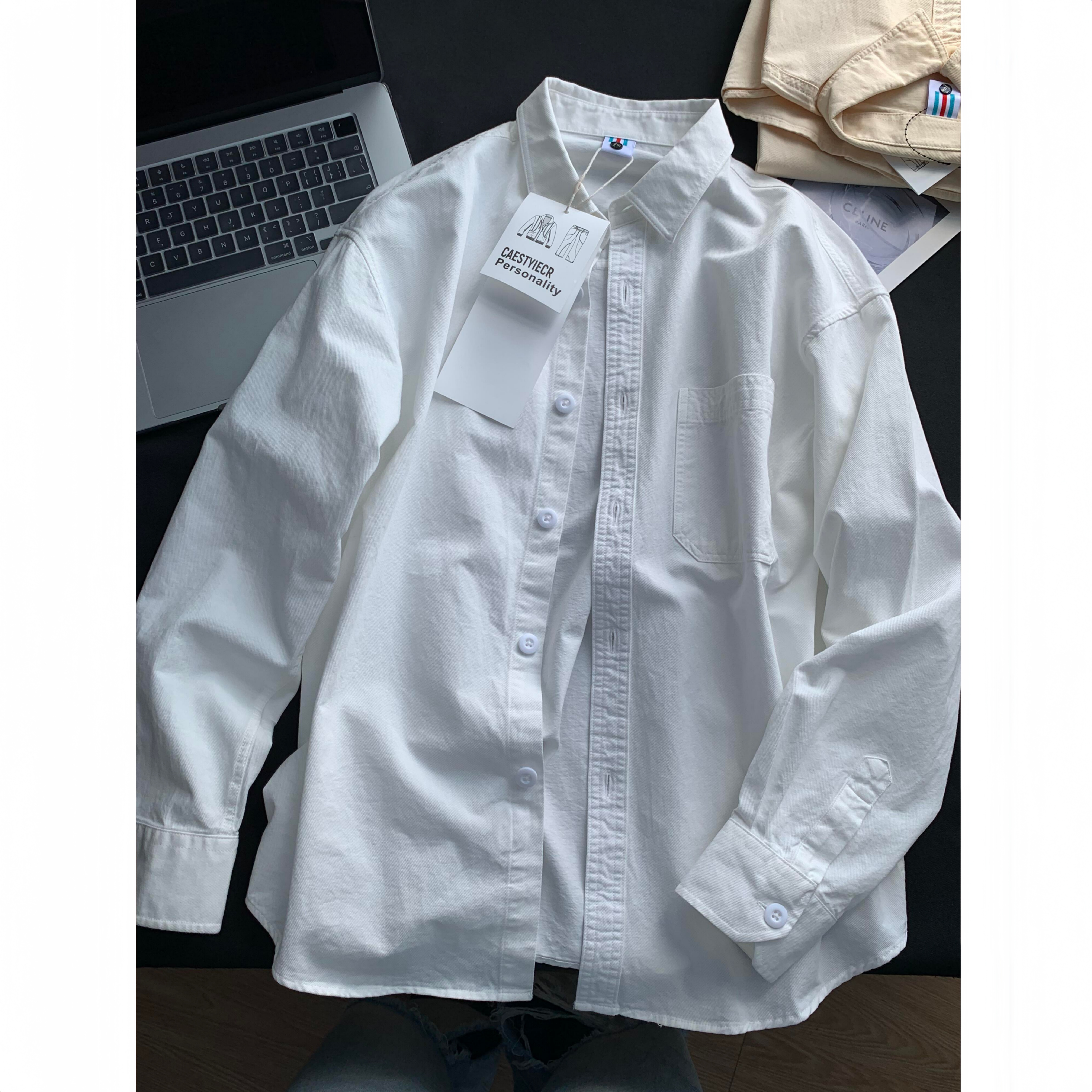 法式白色衬衫外套早秋女装2025新款巨好看慵懒松弛感秋季穿搭上衣