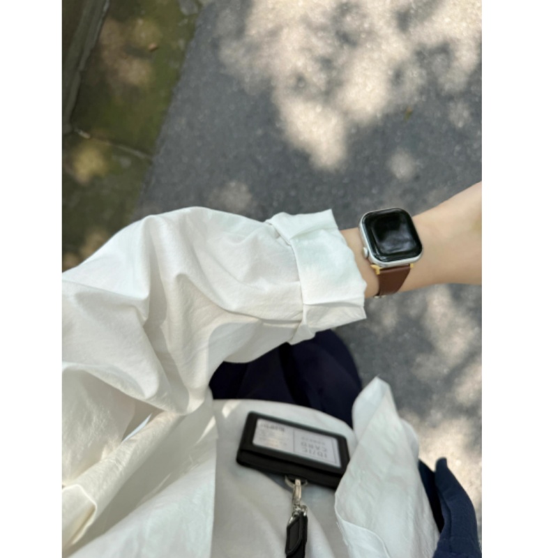纯棉白色长袖衬衫女2025年新款百搭衬衣宽松上衣慵懒风高级感外套