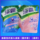 涤霸全效除菌洗衣液薰衣草 晨荷清香型2L袋樱花梦涤霸洗衣液