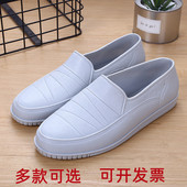 男浅口水鞋 防滑套脚厨房鞋 春秋雨鞋 无内里便捷速干胶鞋 洗车防水鞋