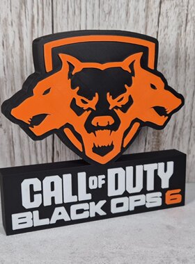 使命召唤 黑色行动Logo 立牌 Cod标志 call duty游戏手办招牌摆件