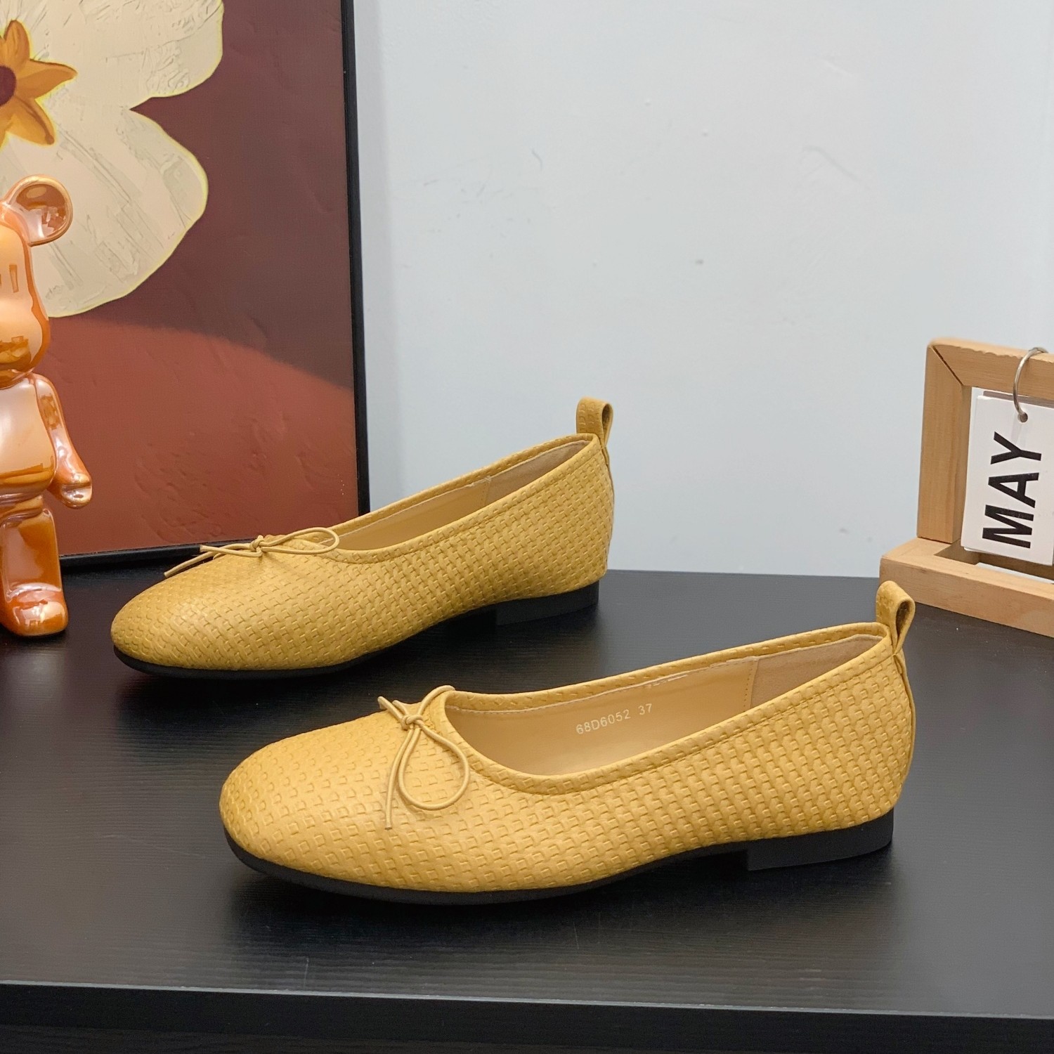 法式方头蝴蝶结编织奶奶鞋女2026春季新款软底一脚蹬浅口平底单鞋,女鞋,浅口单鞋,淘宝优惠券,粉丝福利购,淘宝优惠卷
