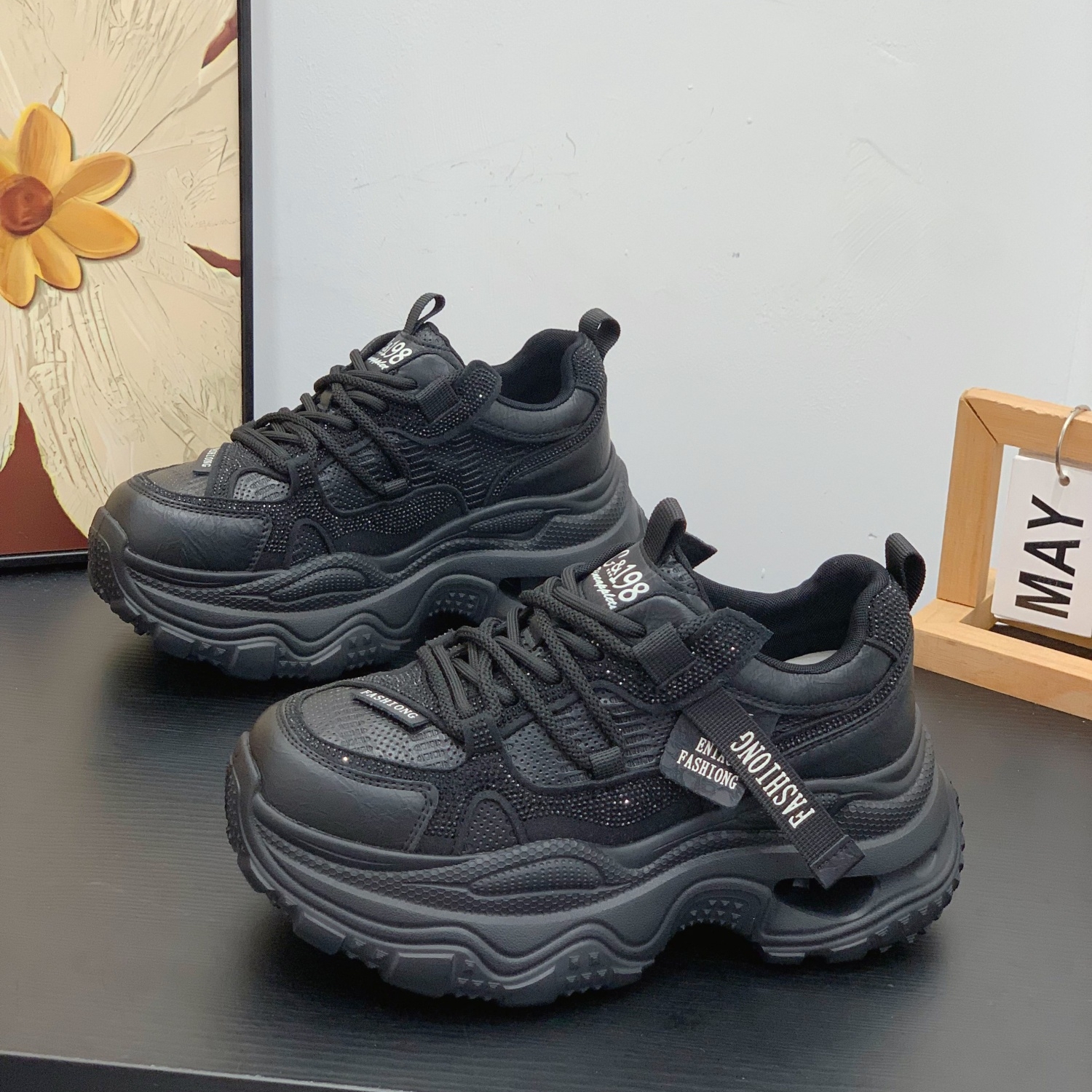 潮流百搭时尚高级感显腿长老爹鞋