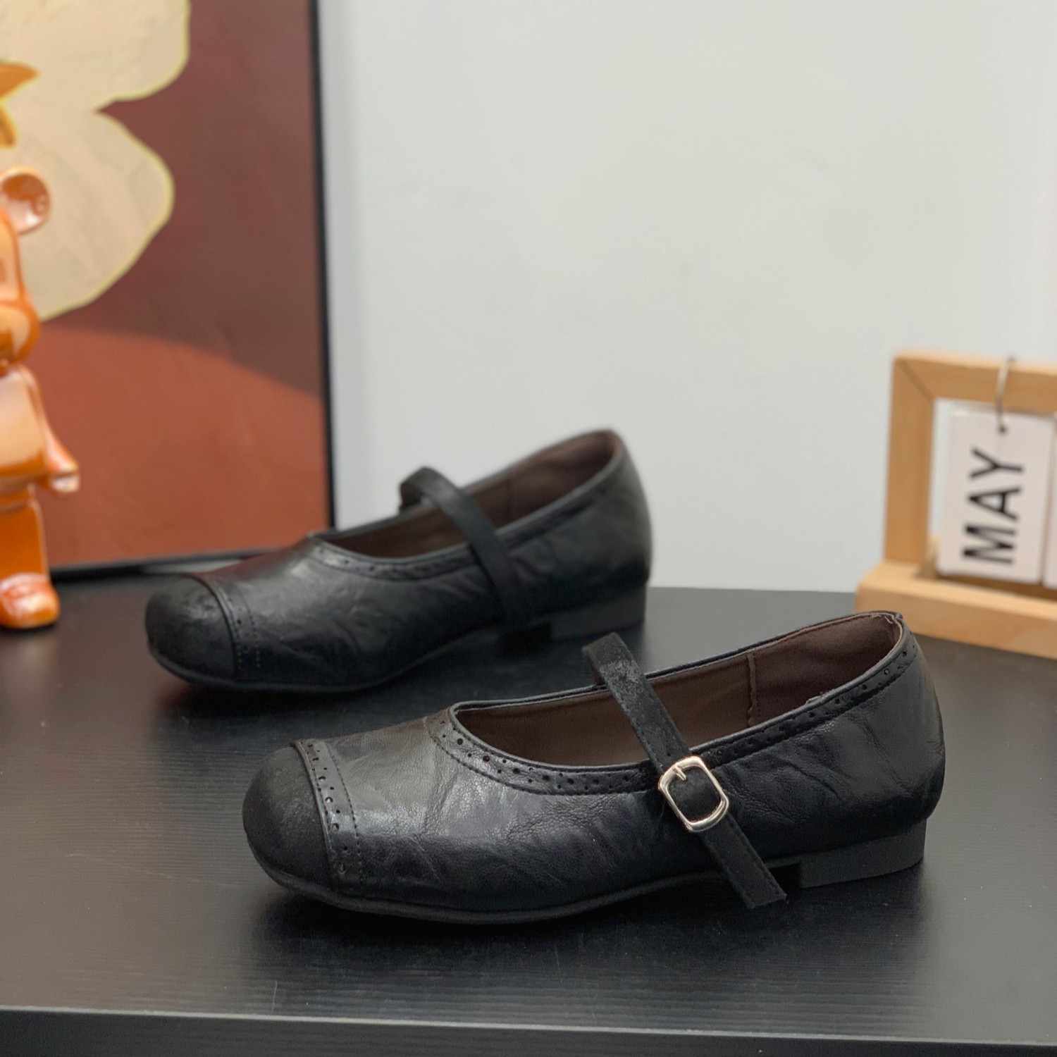 布洛克雕花浅口单鞋女2026春季新款平底芭蕾鞋一字细带玛丽珍单鞋,女鞋,玛丽珍鞋,淘宝优惠券,粉丝福利购,淘宝优惠卷