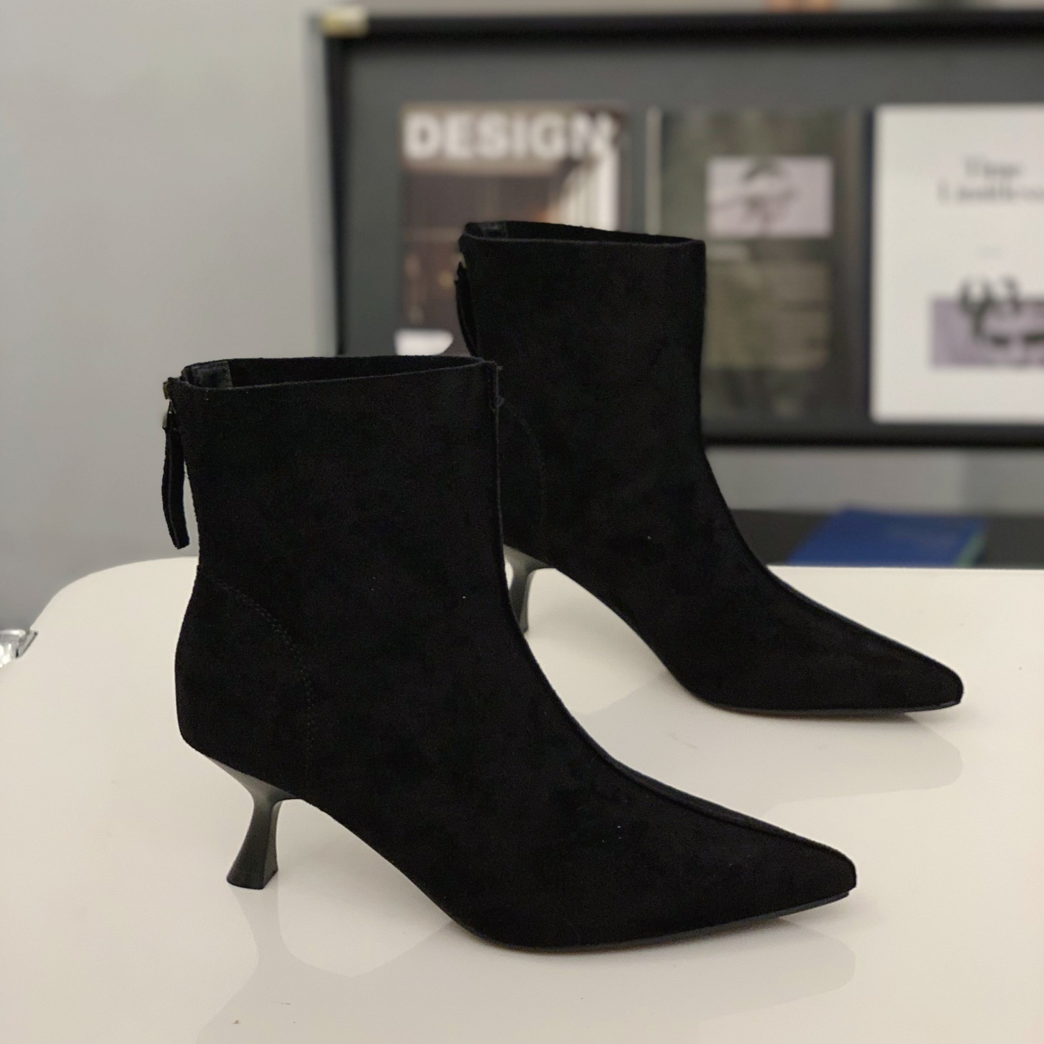 法式优雅气质百搭时尚显腿长短靴