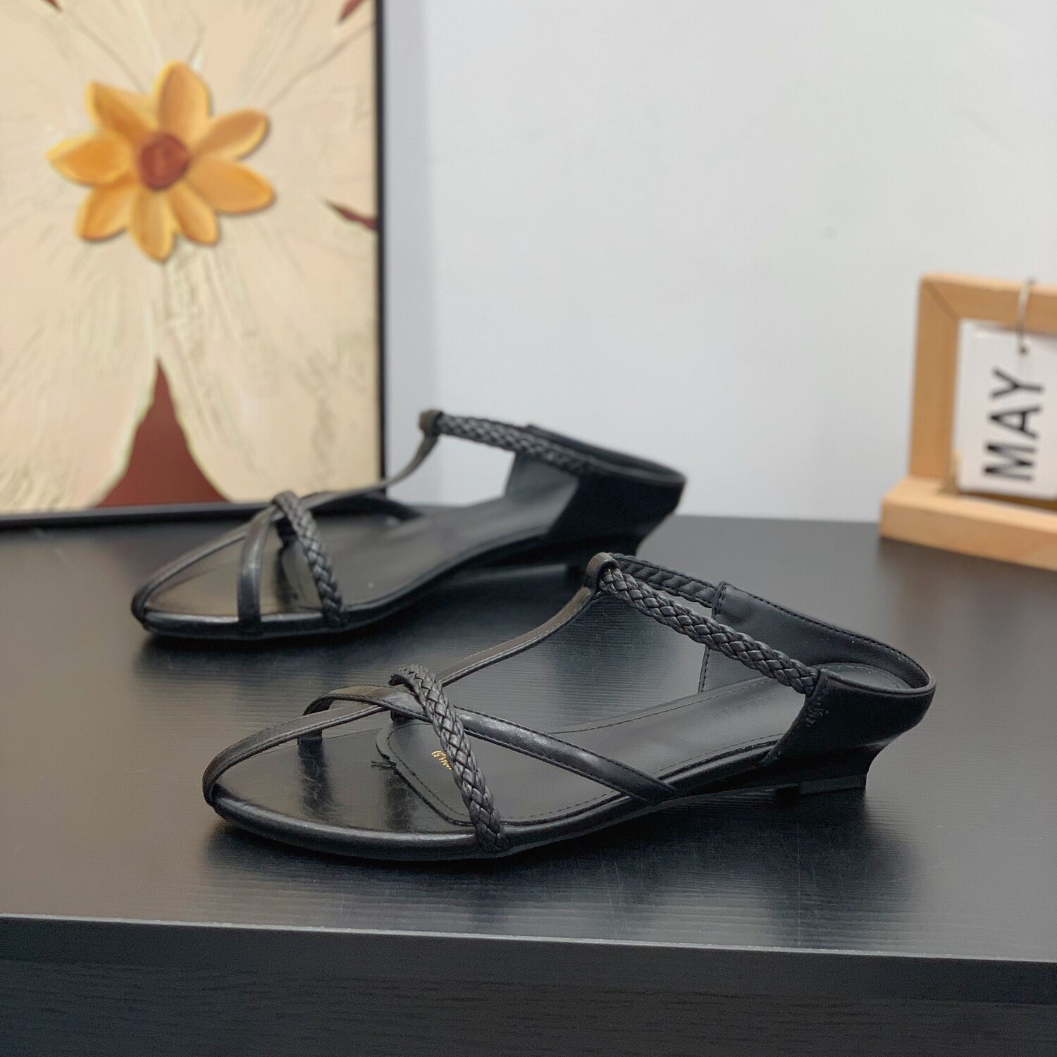 小众复古编织包头拖女夏外穿2026新款法式镂空罗马鞋高级感凉拖鞋