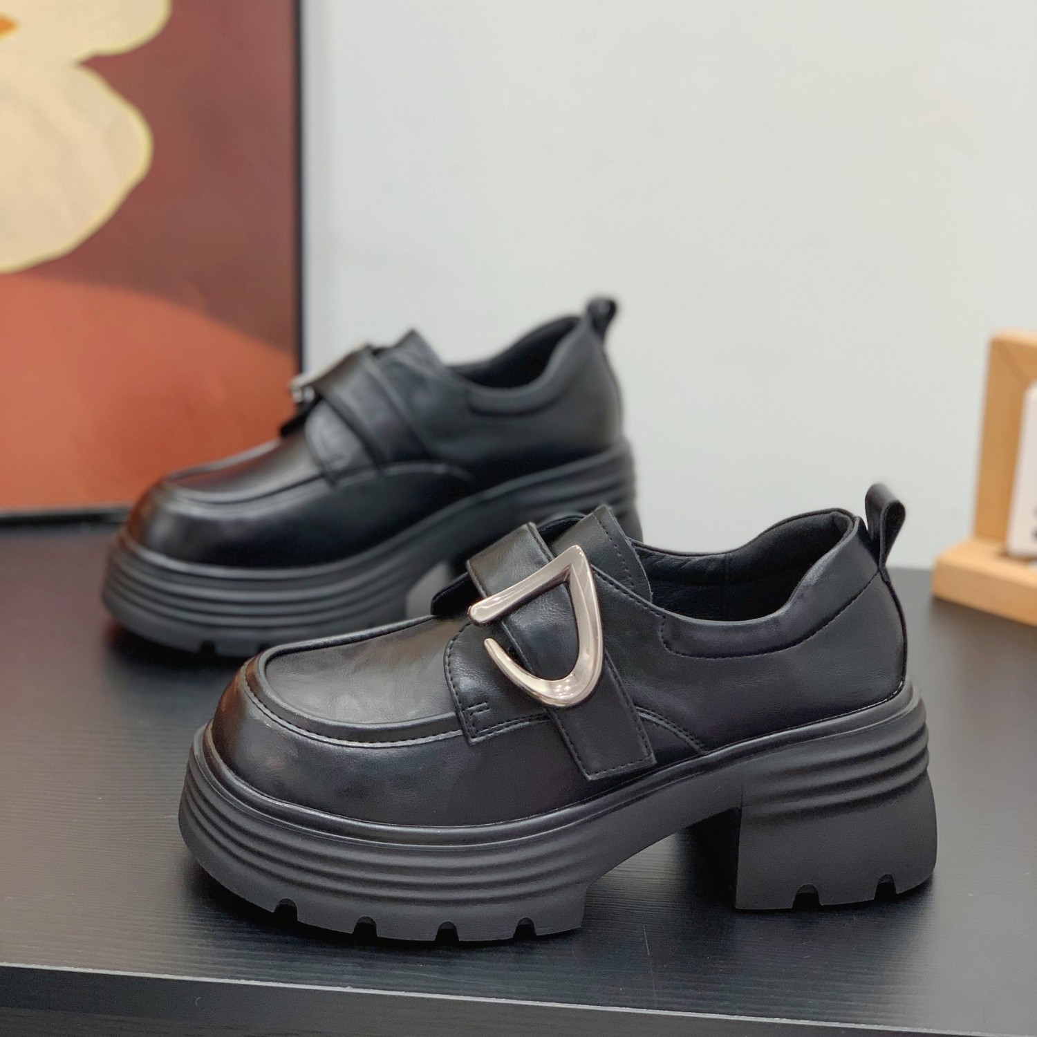 小个子增高6cm英伦风乐福鞋JK鞋