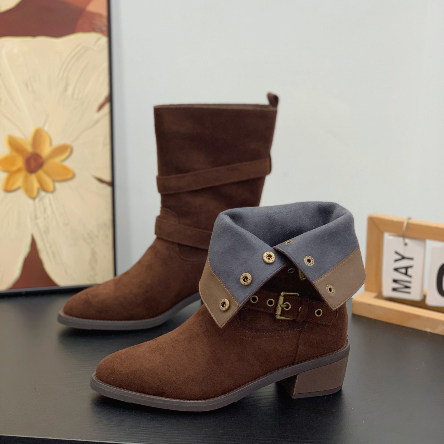 小个子增高显瘦显腿长百搭牛仔靴