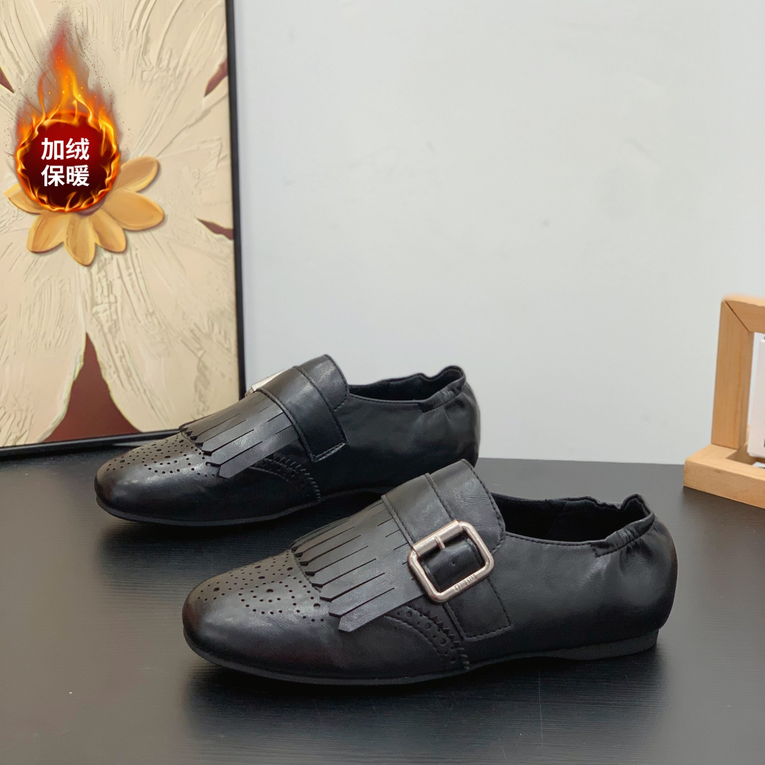 软皮软底舒适通勤法式优雅工作鞋